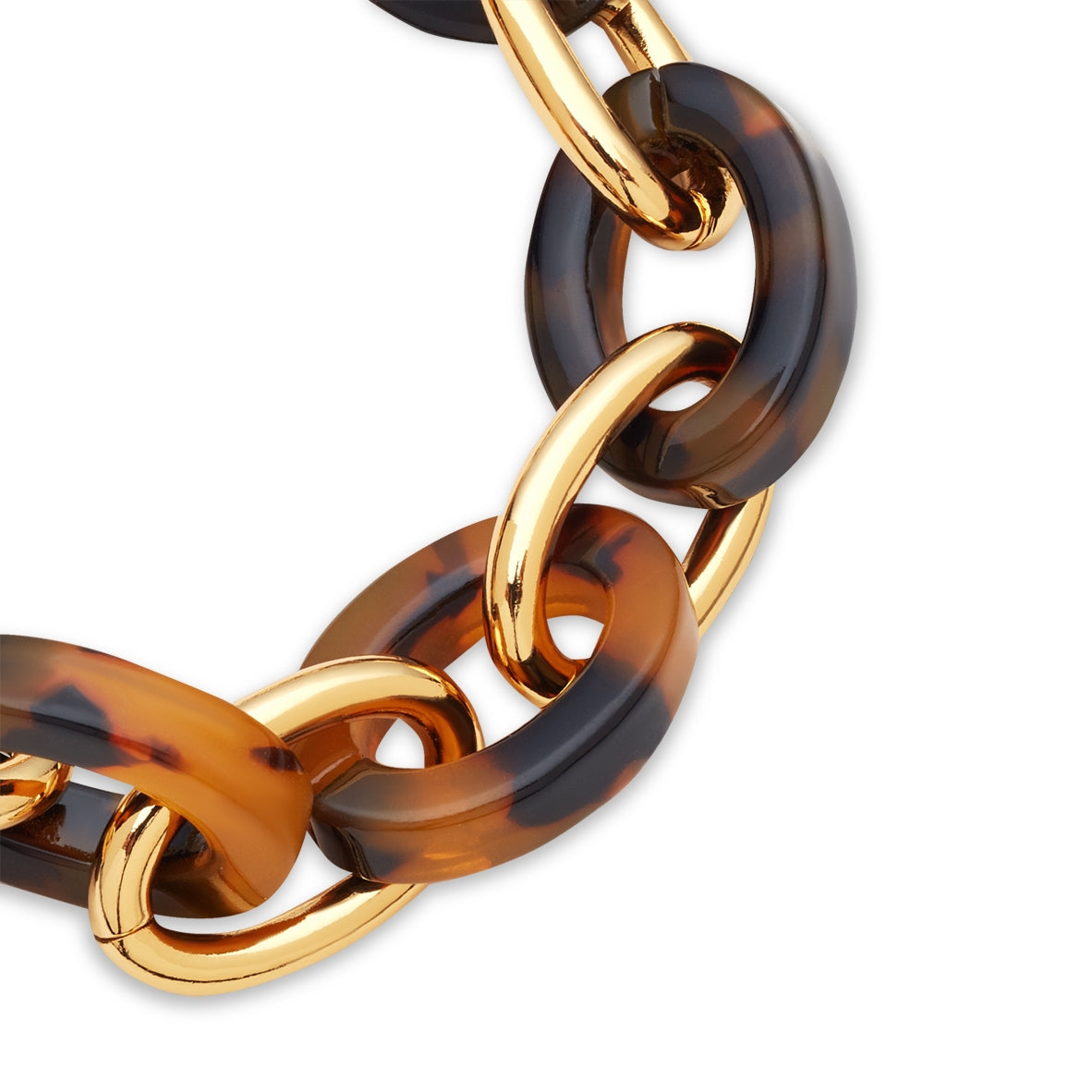 August Woods Gold Tortoiseshell Link Chain Bracelet