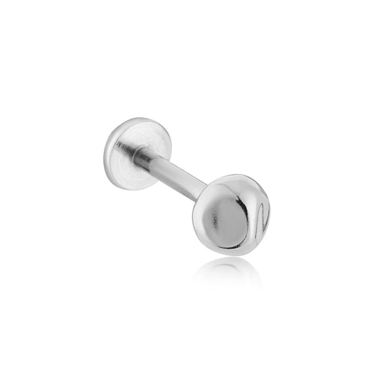 Argento Silver Ball Single Flatback Earring
