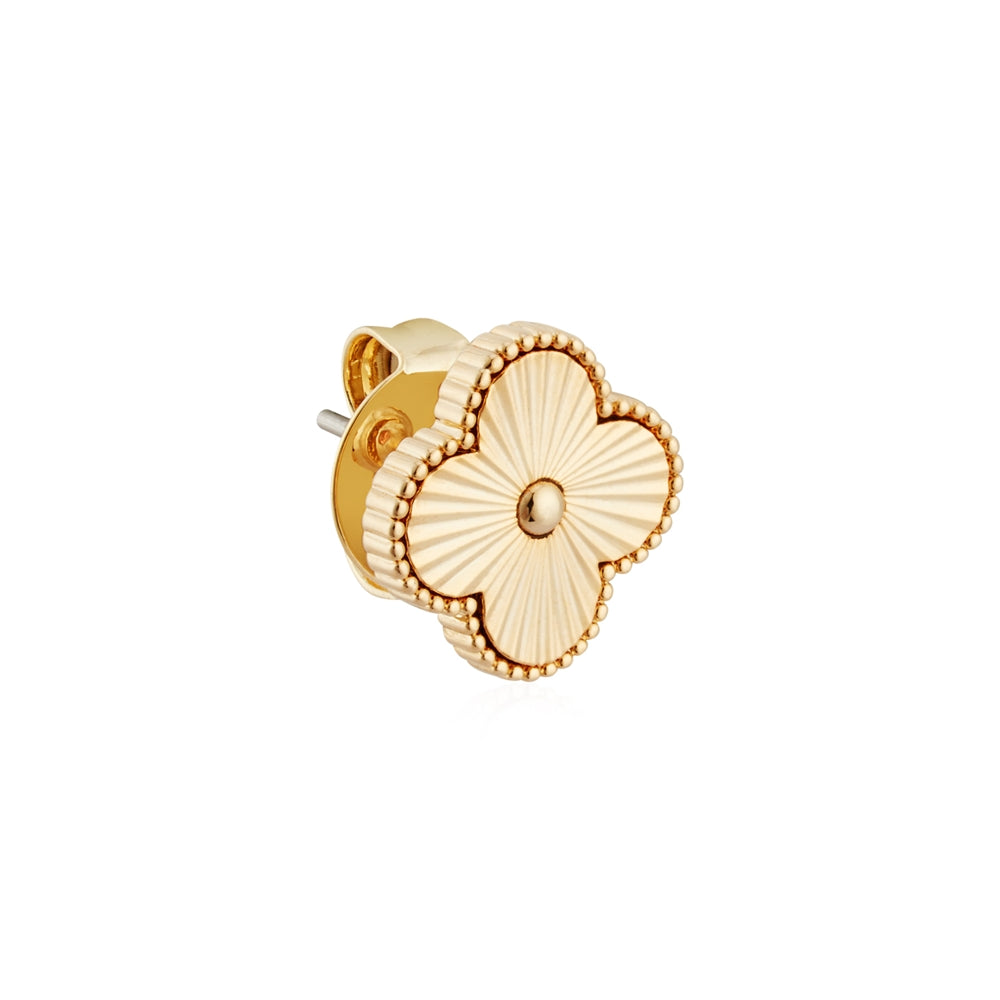 August Woods Gold  Mirror Clover Stud Earrings