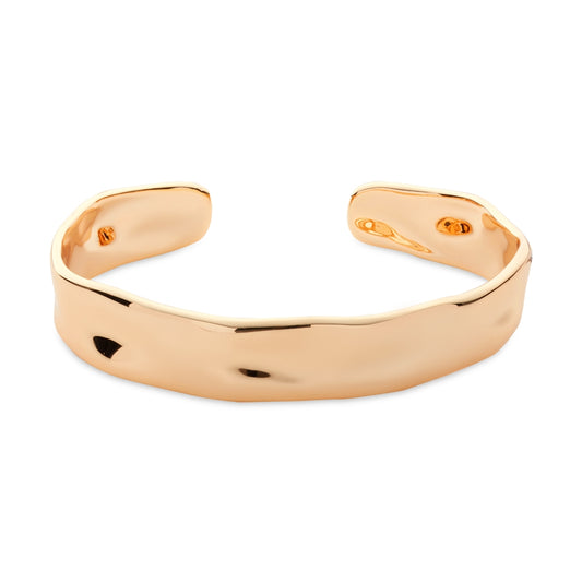 August Woods Gold Molten Cuff Bangle