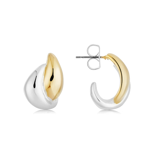 August Woods Two Tone Double Knot Stud Earrings