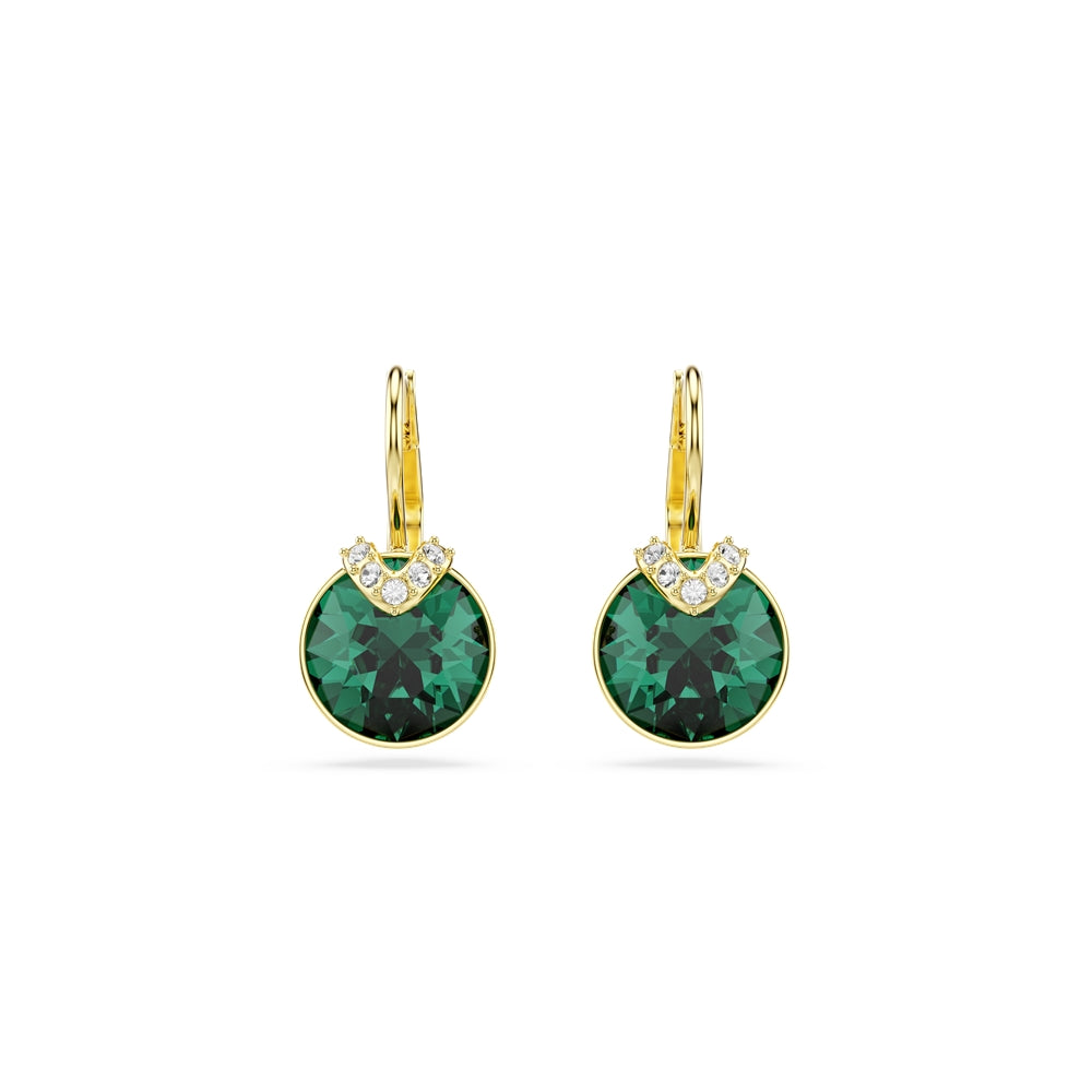 Swarovski Gold Bella Emerald Drop Earrings