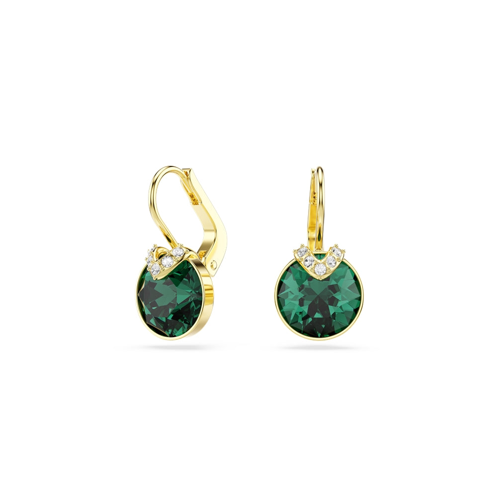 Swarovski Gold Bella Emerald Drop Earrings