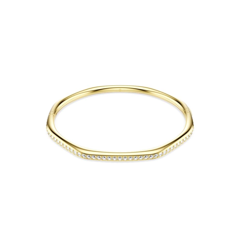 Swarovski Gold Dextera Octagonal White Crystal Bangle