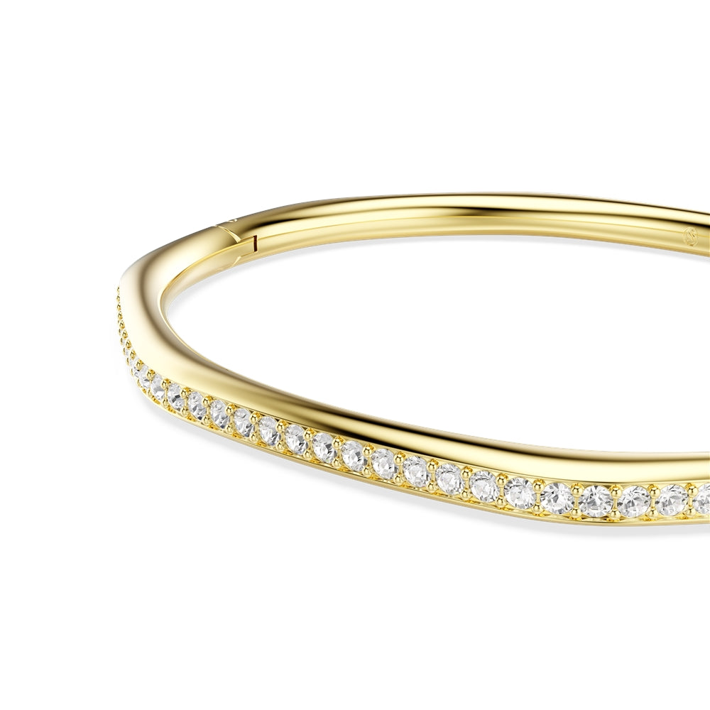 Swarovski Gold Dextera Octagonal White Crystal Bangle