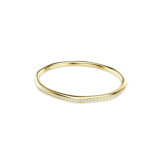 Swarovski Gold Dextera Octagonal White Crystal Bangle