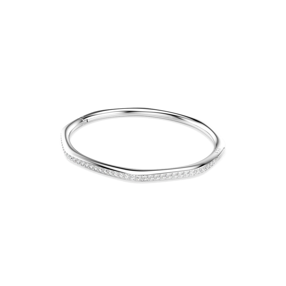 Swarovski Silver Dextera Octagonal White Crystal Bangle