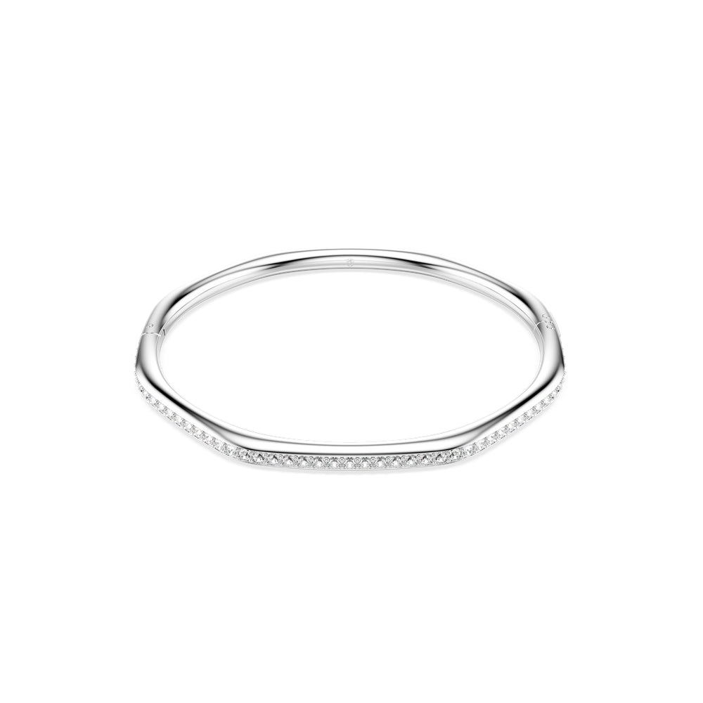 Swarovski Silver Dextera Octagonal White Crystal Bangle