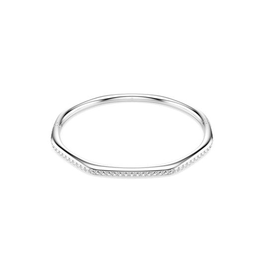 Swarovski Silver Dextera Octagonal White Crystal Bangle