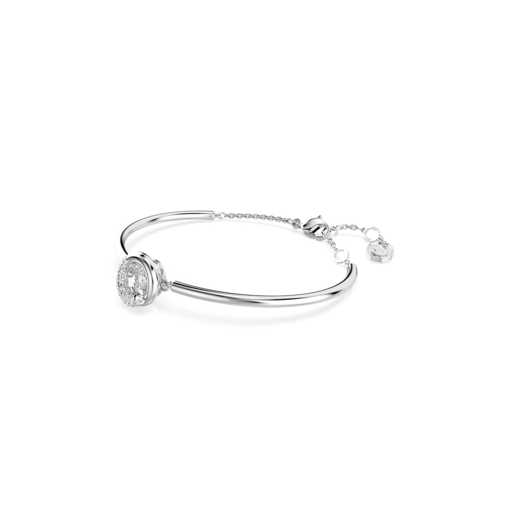 Swarovski Silver Dextera White Round Cut Bangle