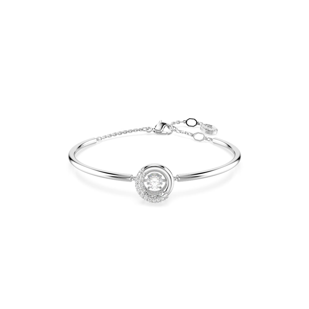 Swarovski Silver Dextera White Round Cut Bangle