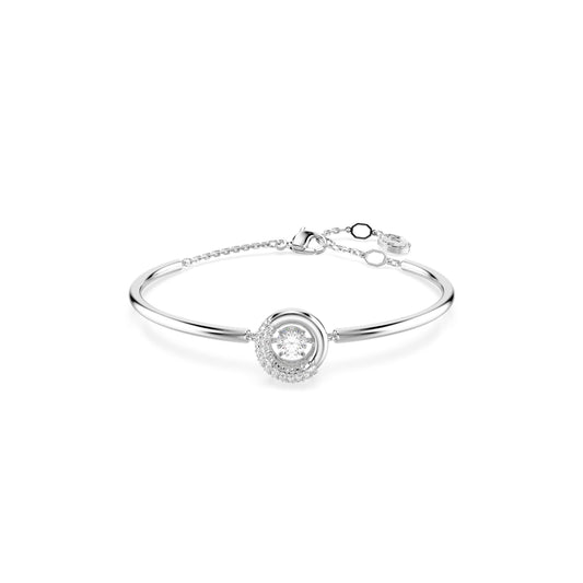 Swarovski Silver Dextera White Round Cut Bangle