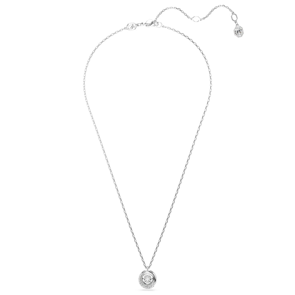 Swarovski Silver Dextera White Round Cut Necklace