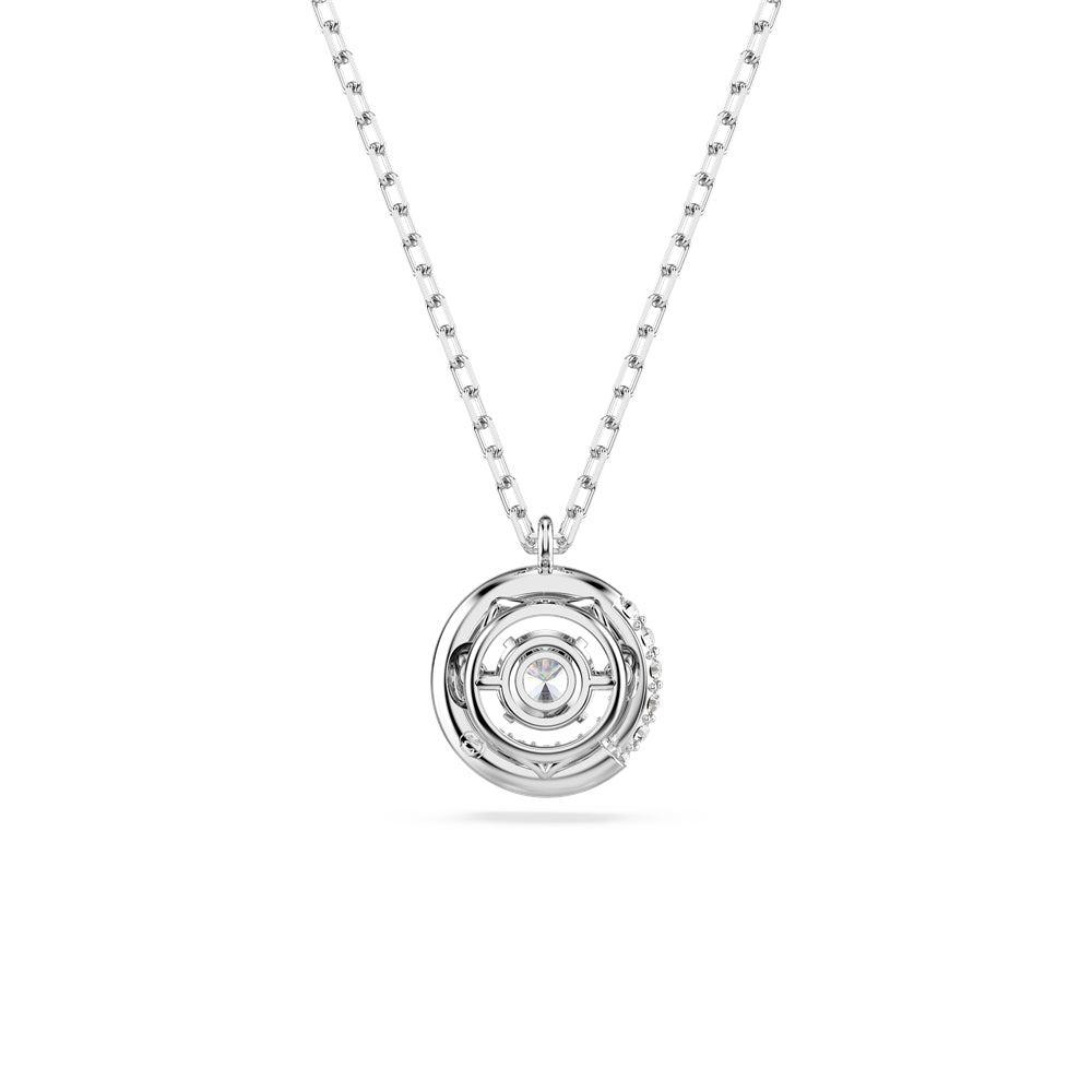 Swarovski Silver Dextera White Round Cut Necklace