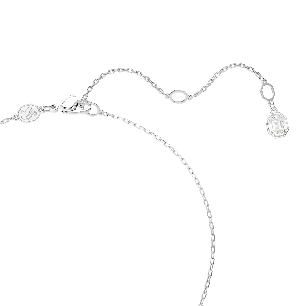 Swarovski Silver Dextera White Round Cut Necklace