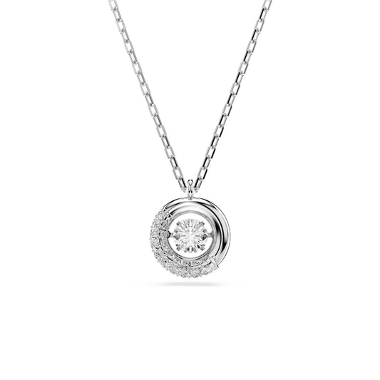 Swarovski Silver Dextera White Round Cut Necklace