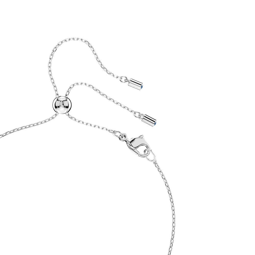 Swarovski Silver Mesmera White Pear Cut Necklace