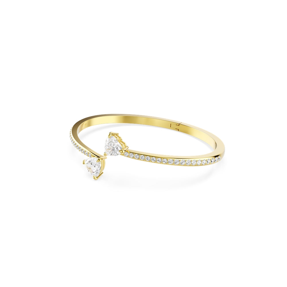 Swarovski Gold Mesmara White Heart Bangle