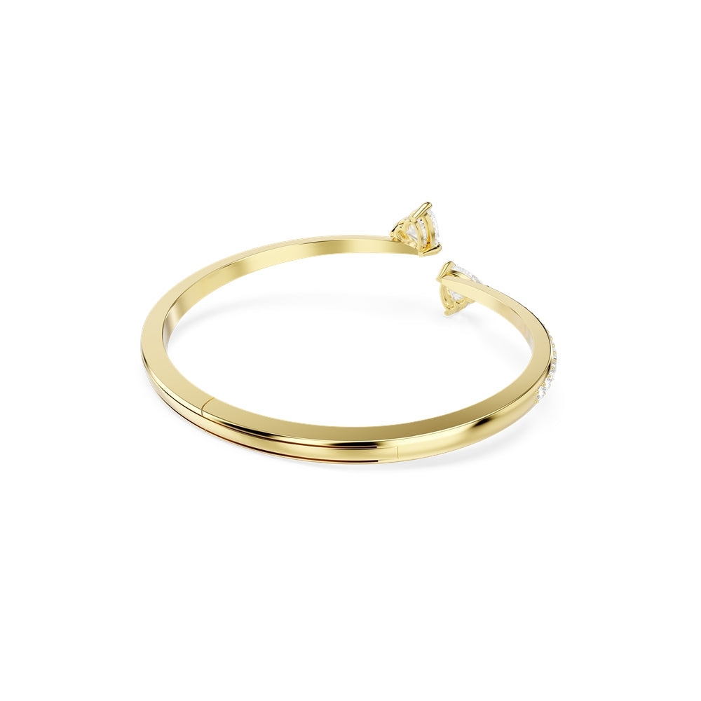 Swarovski Gold Mesmara White Heart Bangle