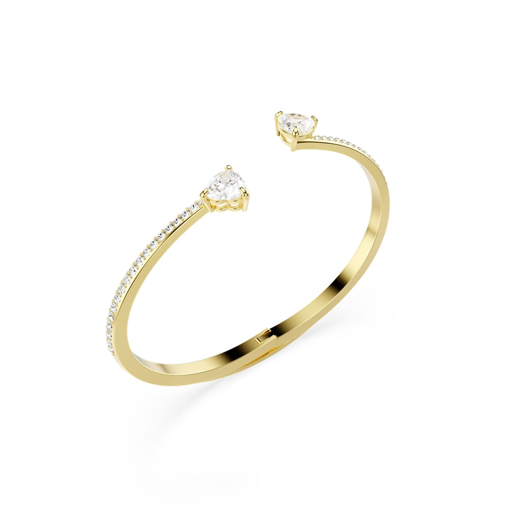 Swarovski Gold Mesmara White Heart Bangle
