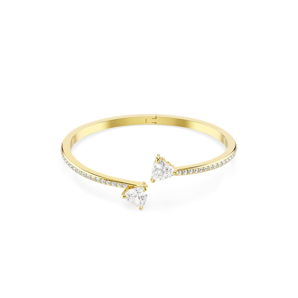 Swarovski Gold Mesmara White Heart Bangle