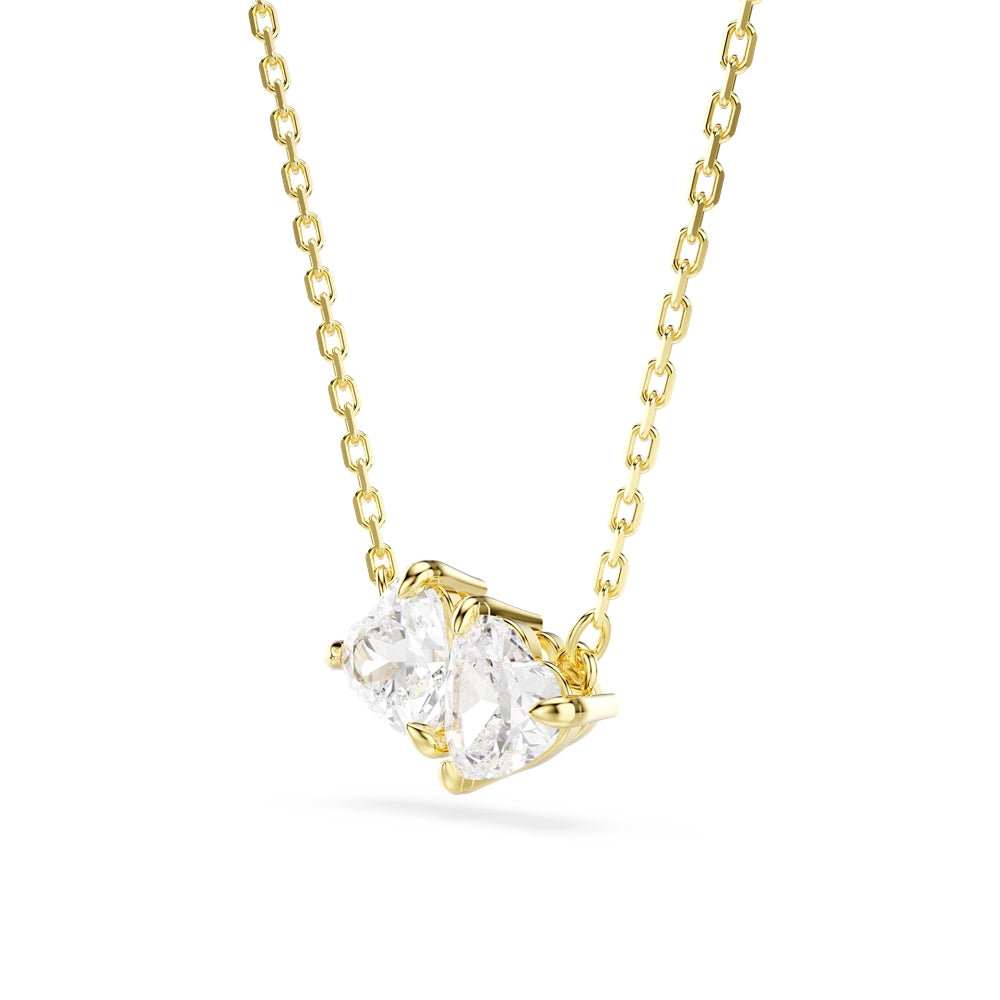 Swarovski Gold Mesmara White Heart Necklace