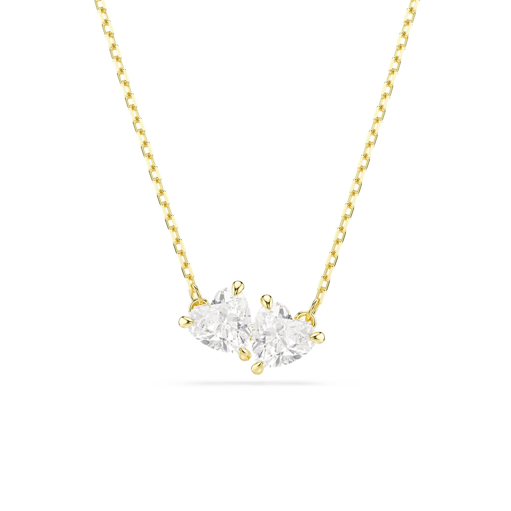 Swarovski Gold Mesmara White Heart Necklace