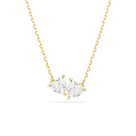 Swarovski Gold Mesmara White Heart Necklace