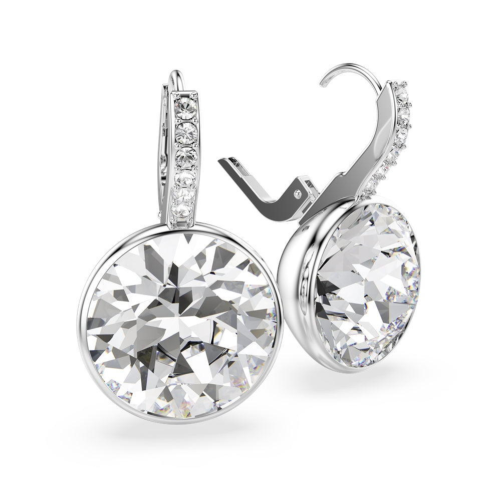Swarovski Silver Millenia White Round Cut Drop Earrings