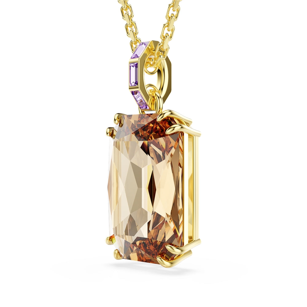 Swarovski Gold Millenia Caramel Octagon Cut Necklace