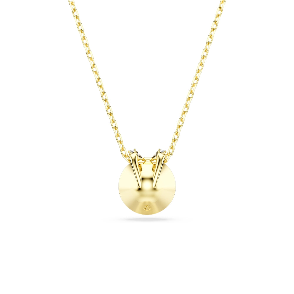 Swarovski Gold Bella V Green Round Cut Necklace