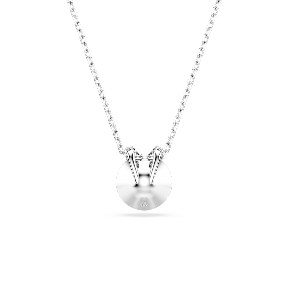 Swarovski Silver Bella V Pink Round Cut Necklace