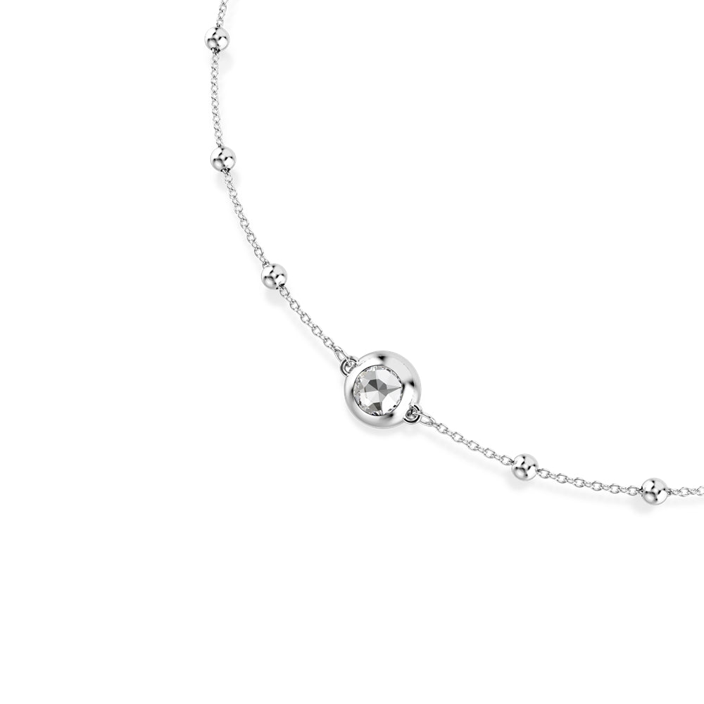 Swarovski Silver Una Angelic White Double Sided Necklace