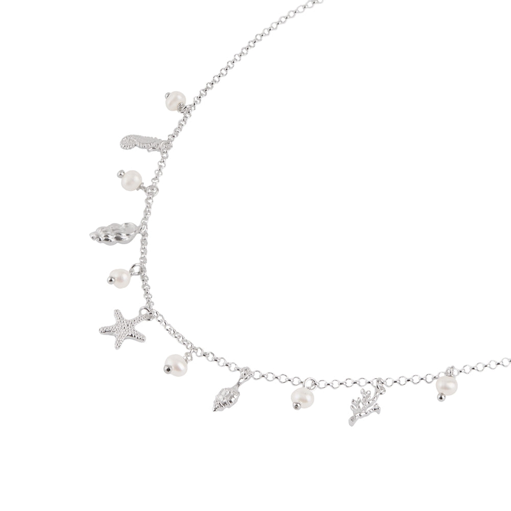 Argento Silver Shell Charm Necklace