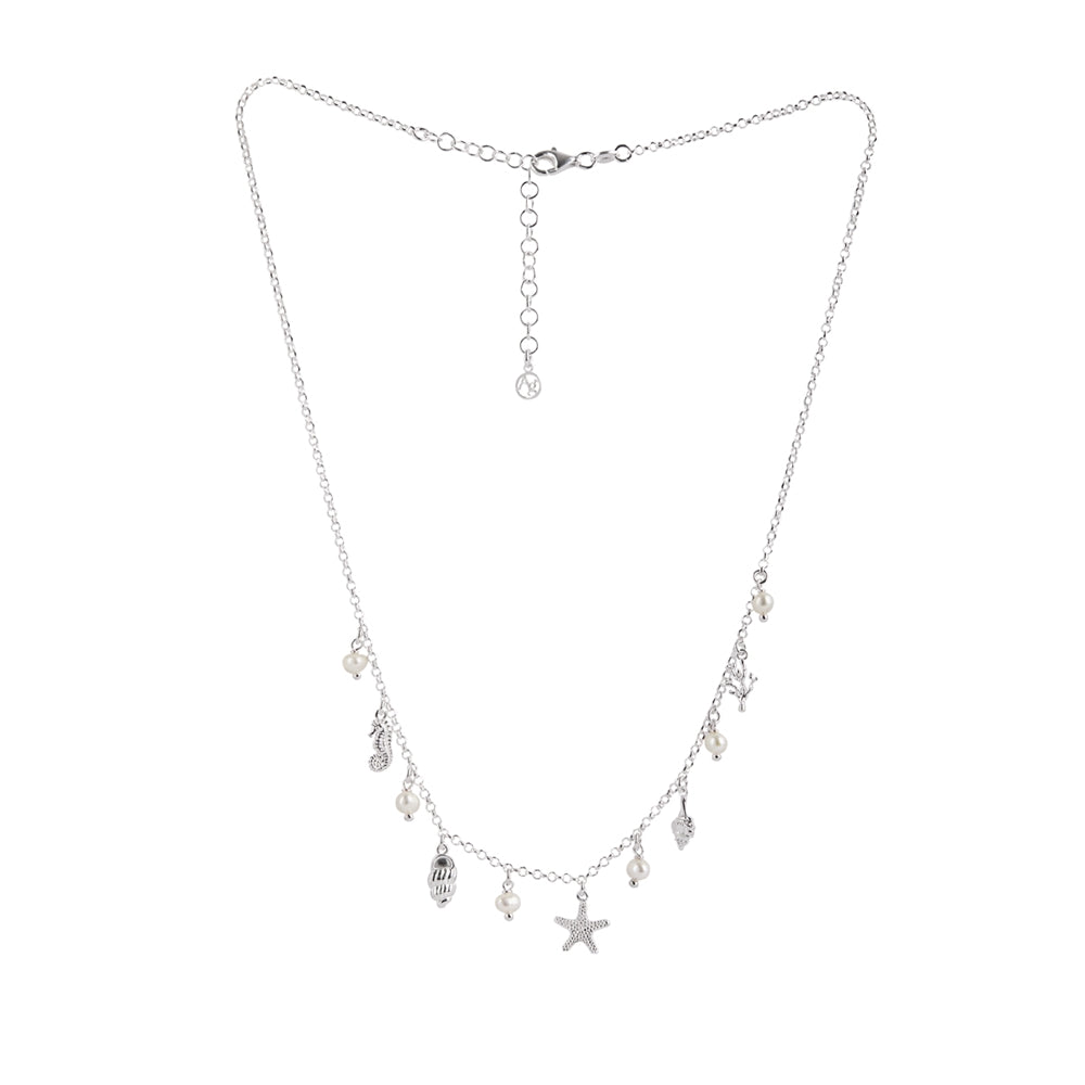 Argento Silver Shell Charm Necklace