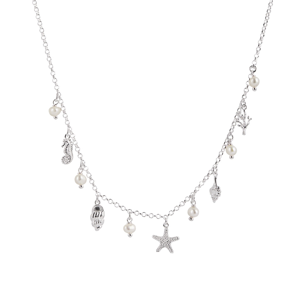 Argento Silver Shell Charm Necklace