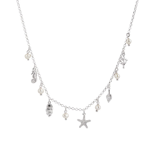 Argento Silver Shell Charm Necklace