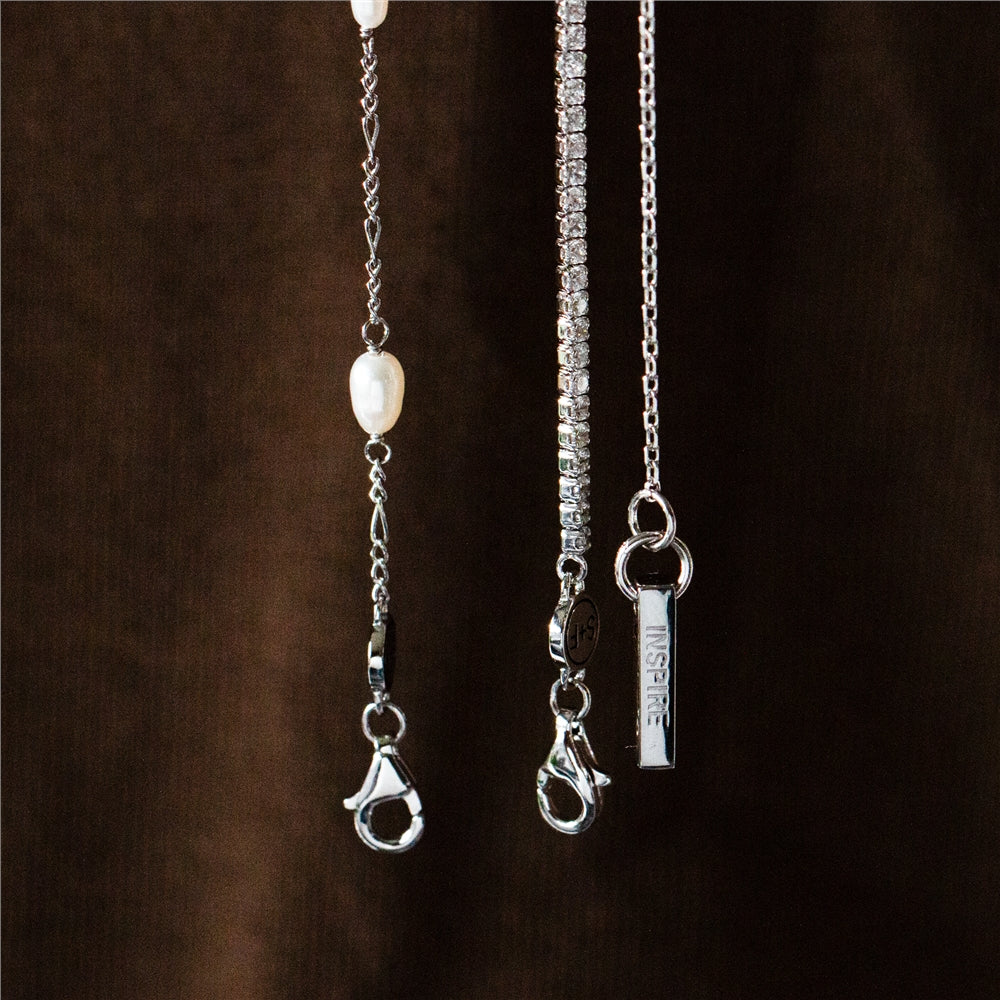 Seek + Find Inspire Silver Tennis Bracelet