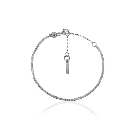 Seek + Find Inspire Silver Tennis Bracelet