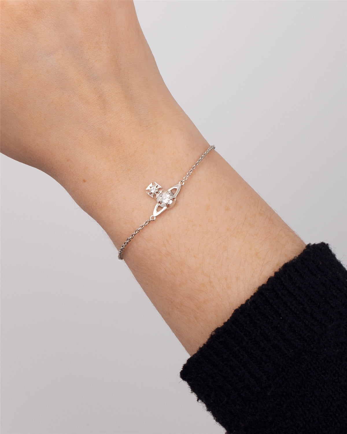 Vivienne Westwood Silver Lee Star CZ Orb Bracelet
