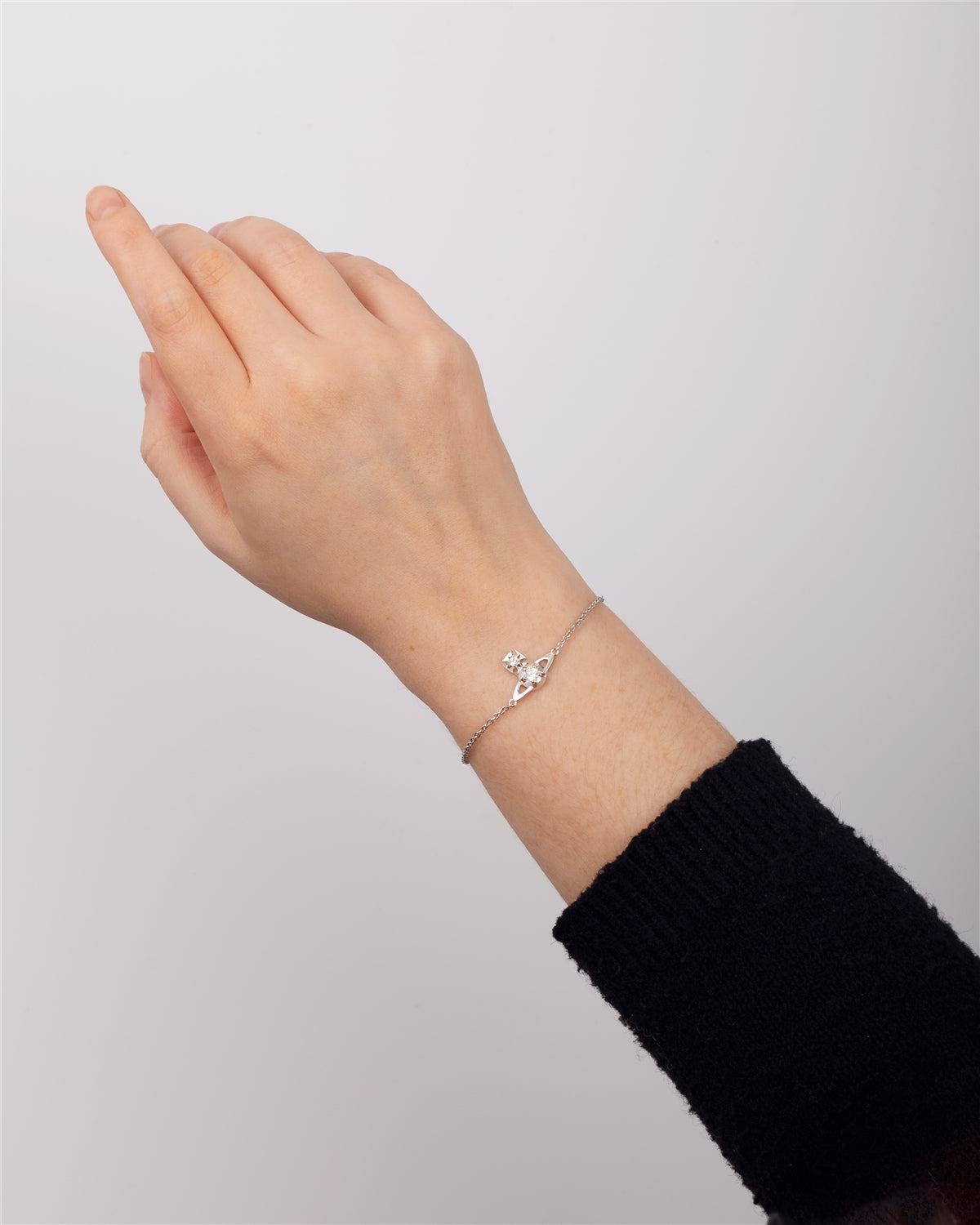 Vivienne Westwood Silver Lee Star CZ Orb Bracelet