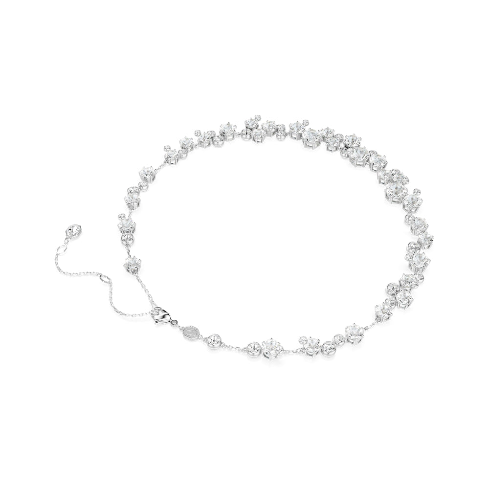 Swarovski Silver Constella Round Cut Rhodium Plated Necklace
