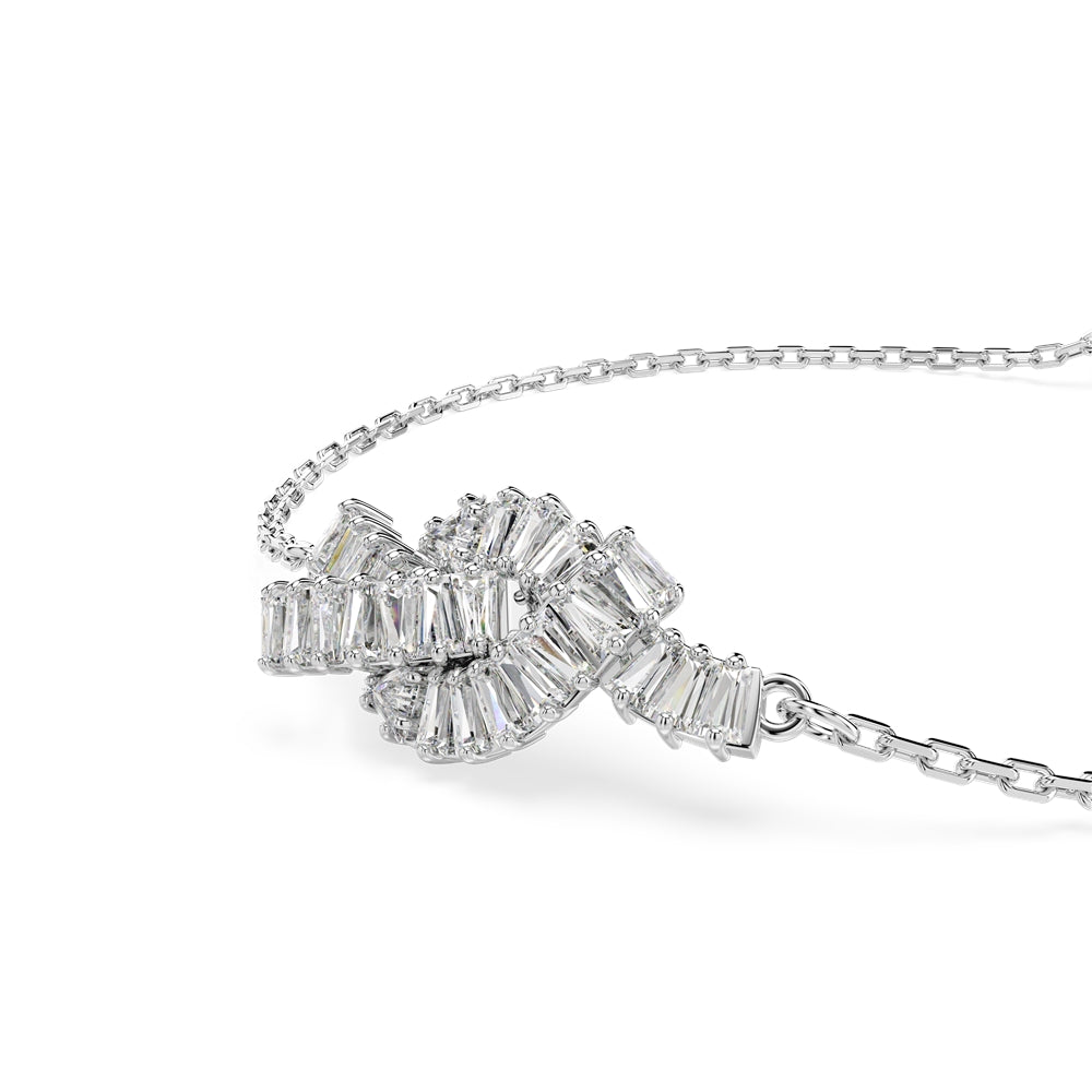 Swarovski Silver Matrix Knot White Baguette Bracelet