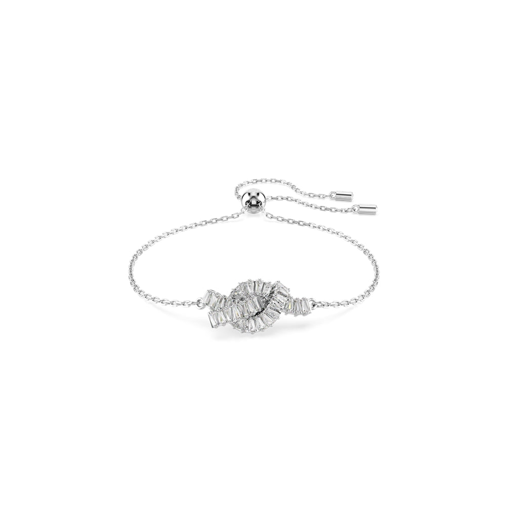 Swarovski Silver Matrix Knot White Baguette Bracelet