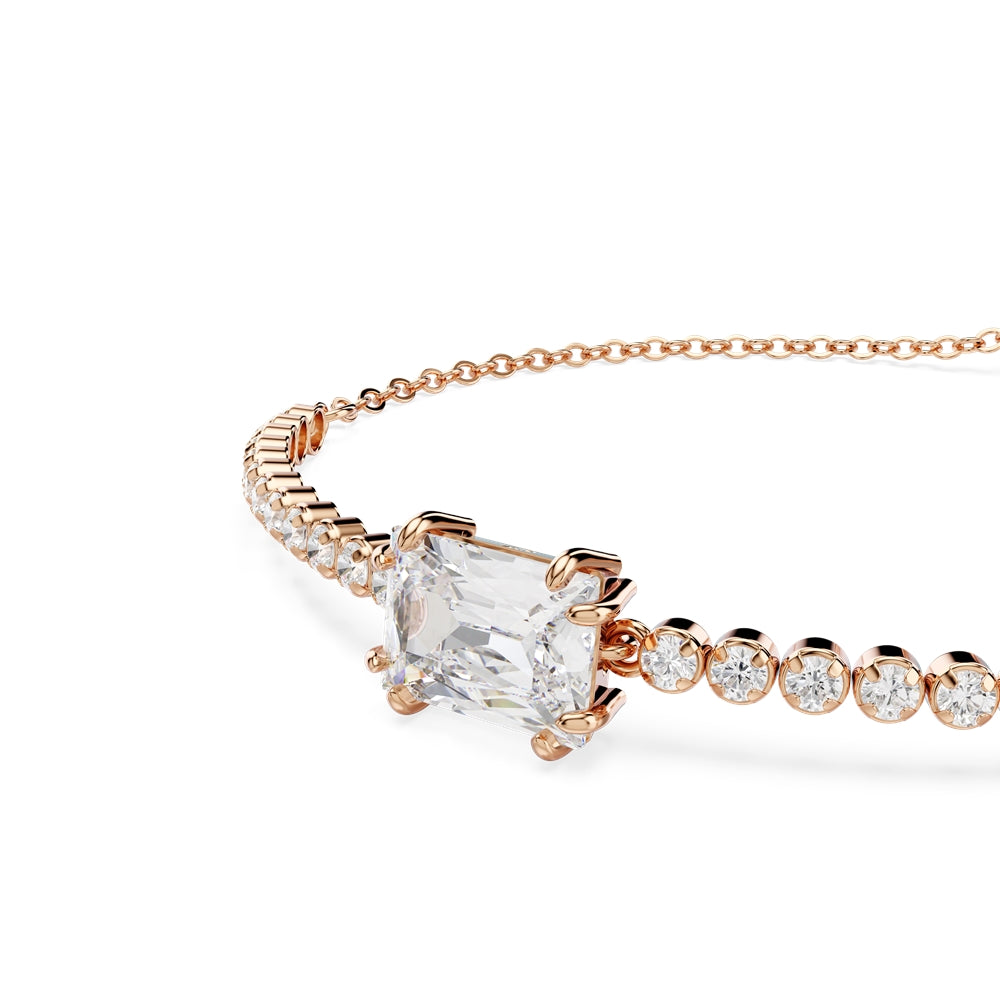 Swarovski Rose Gold Matrix Mixed Cuts Tennis Bracelet