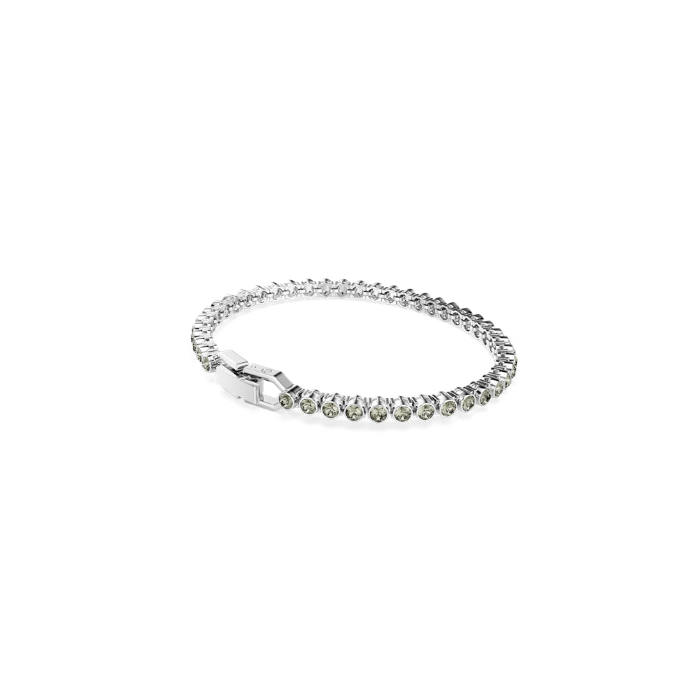 Swarovski Silver Imber Emily Black Round Cut Tennis Bracelet