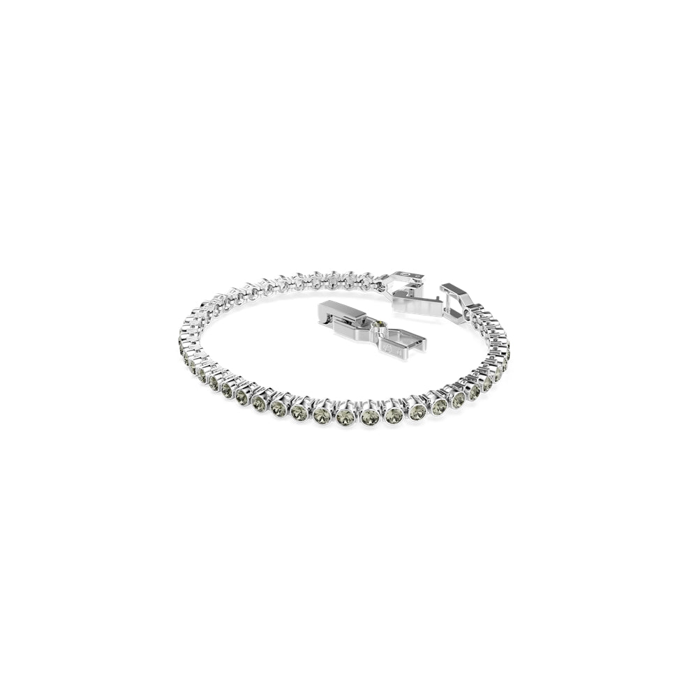 Swarovski Silver Imber Emily Black Round Cut Tennis Bracelet