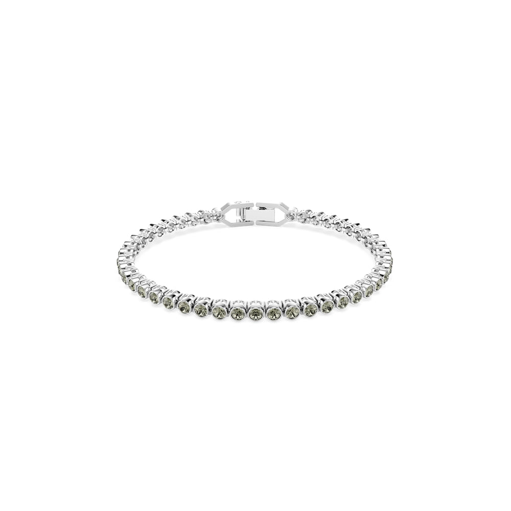 Swarovski Silver Imber Emily Black Round Cut Tennis Bracelet