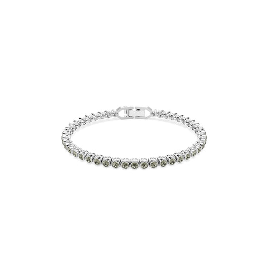 Swarovski Silver Imber Emily Black Round Cut Tennis Bracelet