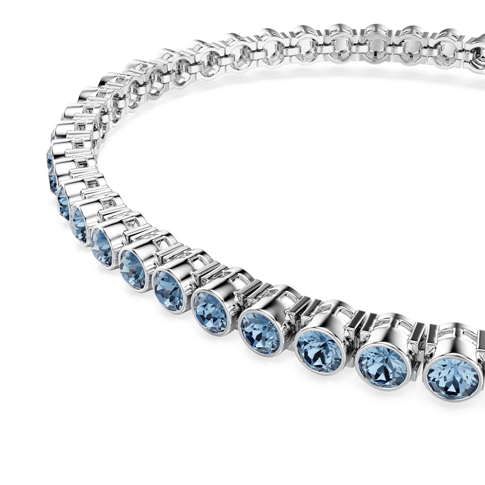 Swarovski Silver Imber Emily Blue Round Cut Tennis Bracelet